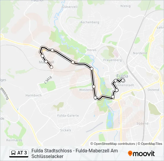 AT 3 Bus Line Map