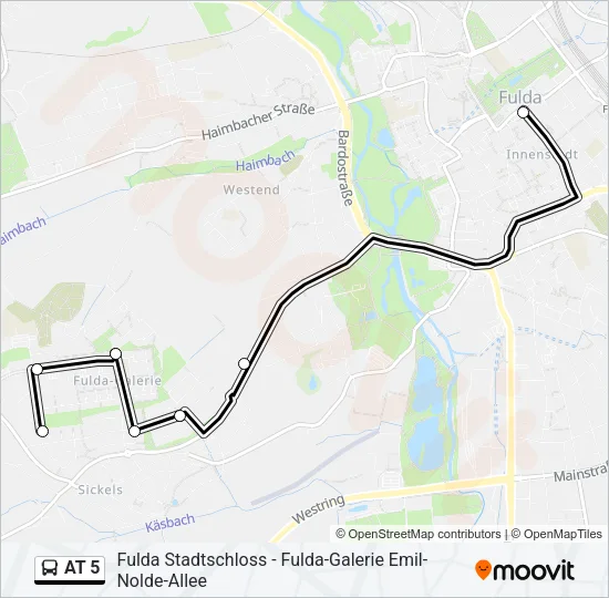 AT 5 Bus Line Map