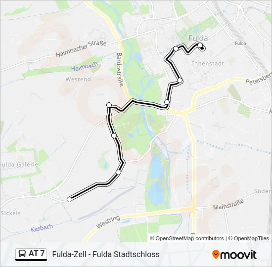 AT 7 Bus Line Map