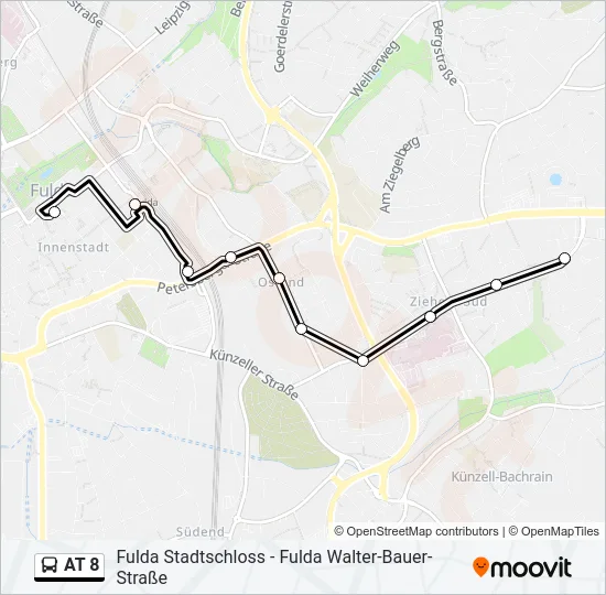 AT 8 Bus Line Map