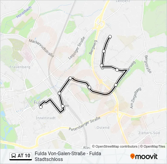 AT 10 Bus Line Map