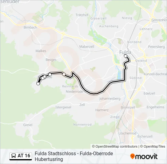 AT 16 Bus Line Map