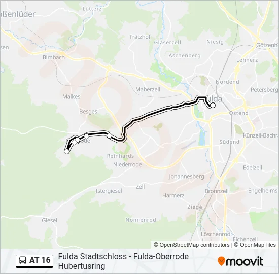 AT 16 Bus Line Map