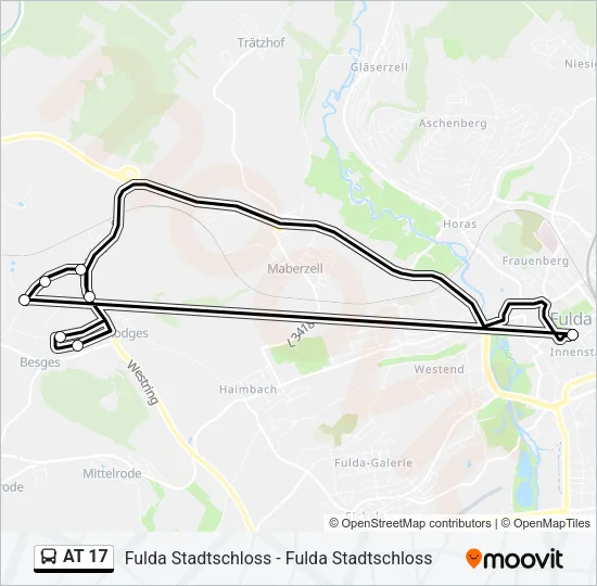 AT 17 Bus Line Map