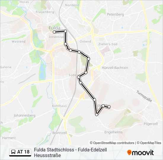 AT 18 Bus Line Map
