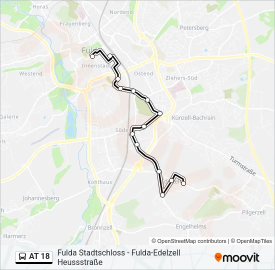 AT 18 Bus Line Map