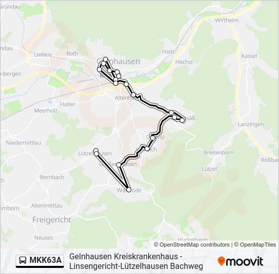 MKK63A Bus Line Map