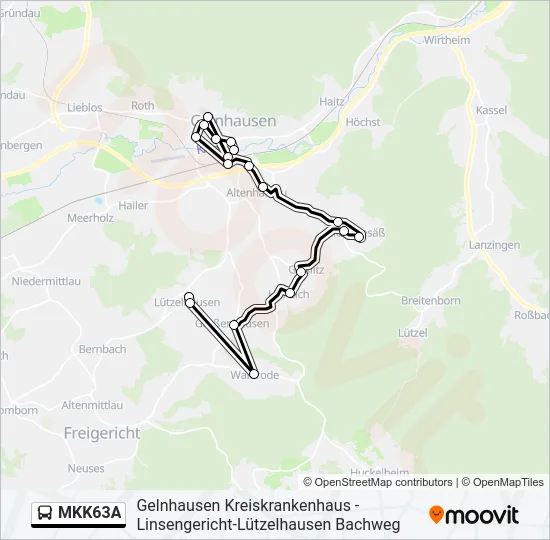 MKK63A Bus Line Map