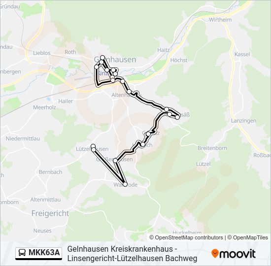 MKK63A Bus Line Map