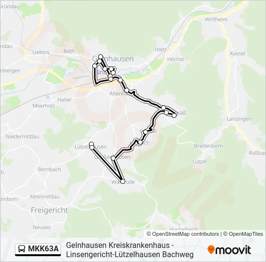 MKK63A Bus Line Map