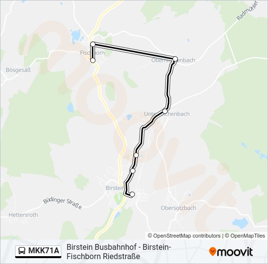 MKK71A Bus Line Map