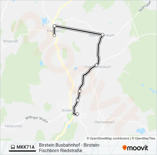 MKK71A Bus Line Map
