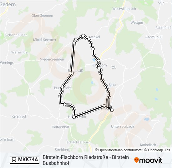 MKK74A Bus Line Map