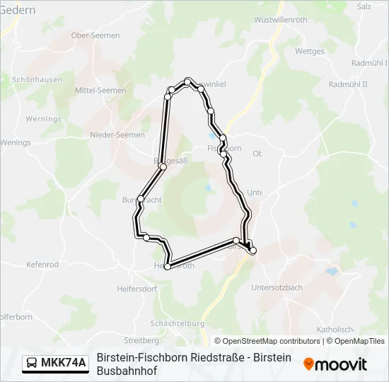 MKK74A Bus Line Map