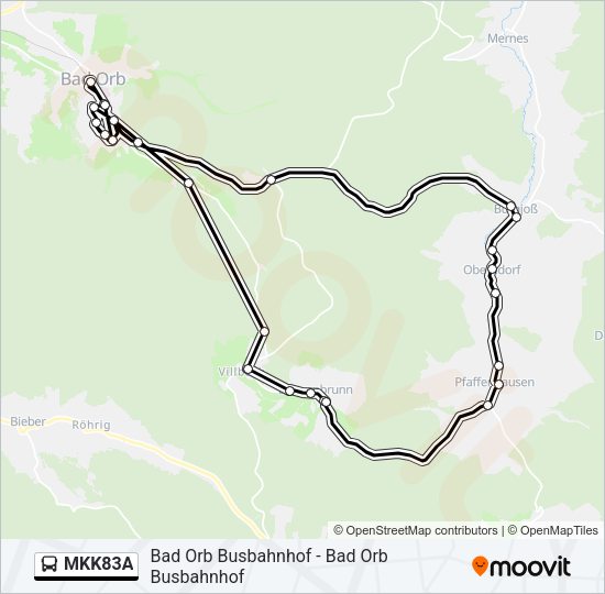 MKK83A Bus Line Map