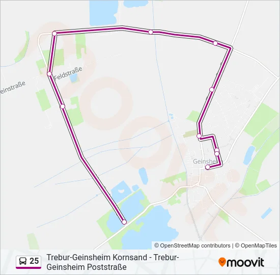 25 Bus Line Map