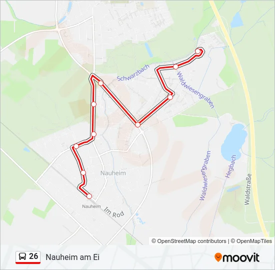 26 Bus Line Map