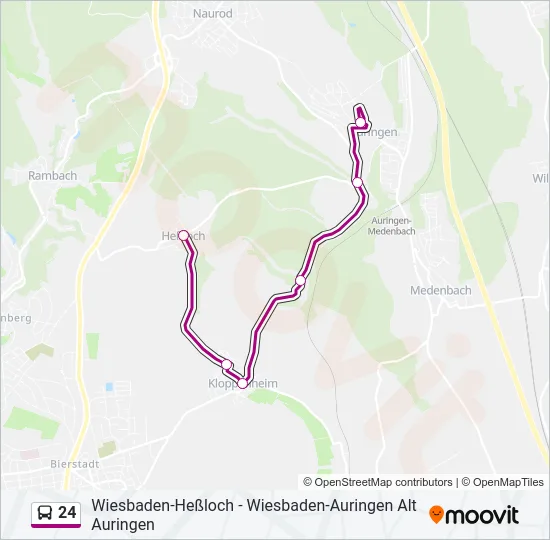 24 Bus Line Map
