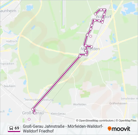 69 Bus Line Map
