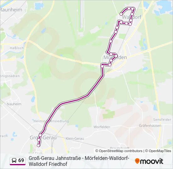 69 Bus Line Map