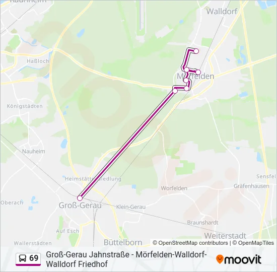 69 Bus Line Map