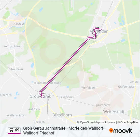 69 Bus Line Map