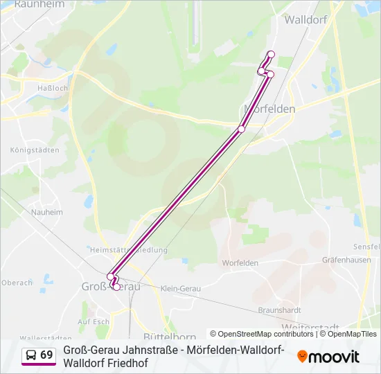 69 Bus Line Map