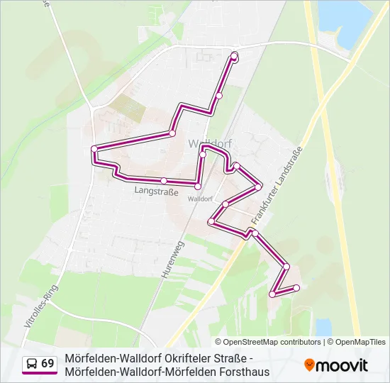 69 Bus Line Map