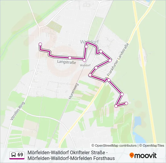 69 Bus Line Map