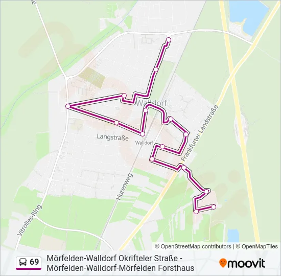 69 Bus Line Map