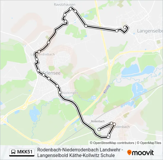 MKK51 Bus Line Map