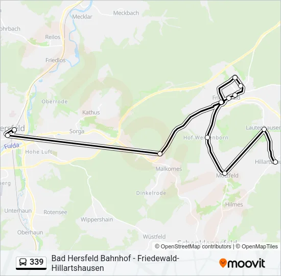 339 Bus Line Map