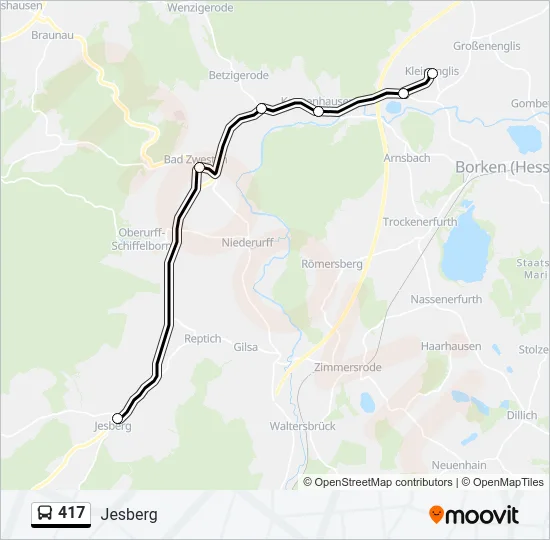 417 Bus Line Map