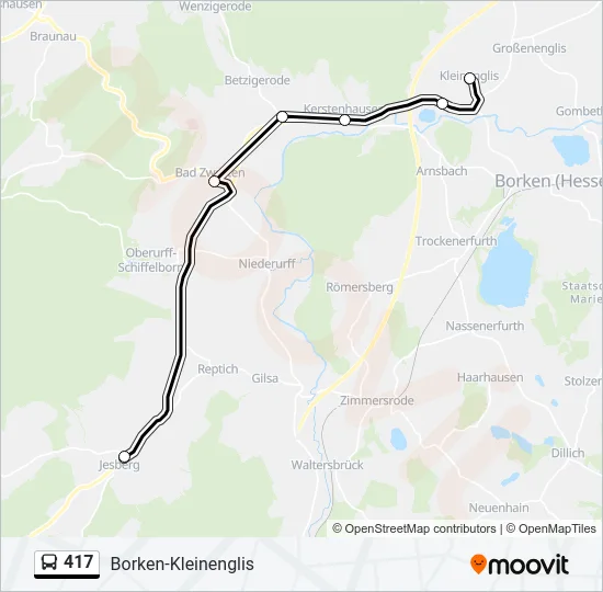 417 Bus Line Map