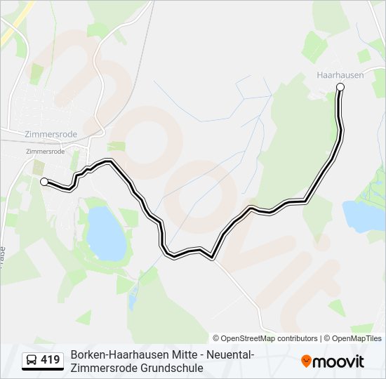 Автобус 419: карта маршрута