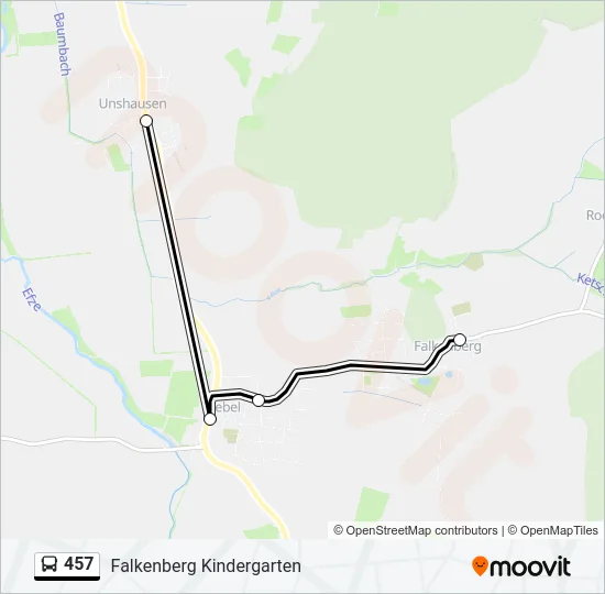457 Bus Line Map