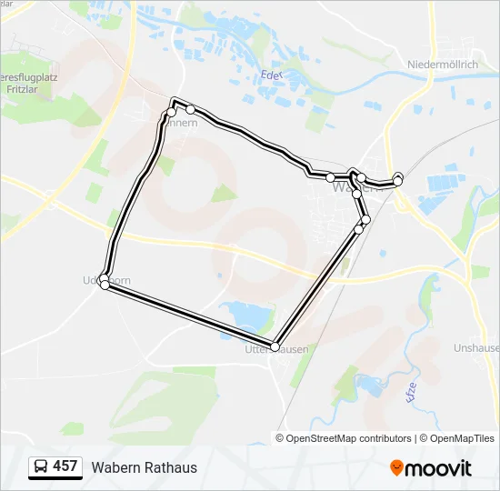 457 Bus Line Map