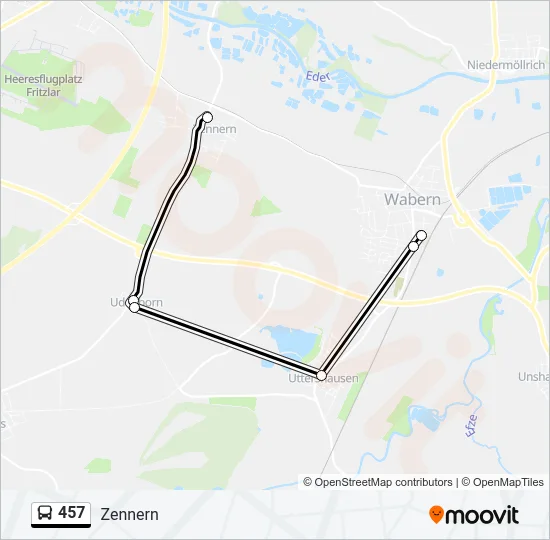 457 Bus Line Map