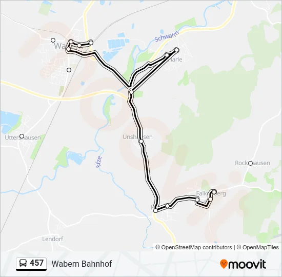 457 Bus Line Map