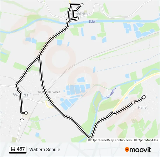 457 Bus Line Map