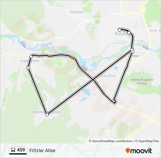 459 Bus Line Map