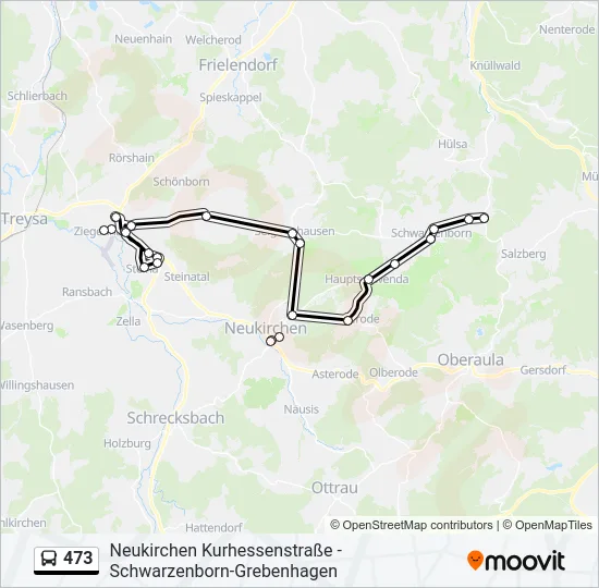 Автобус 473: карта маршрута