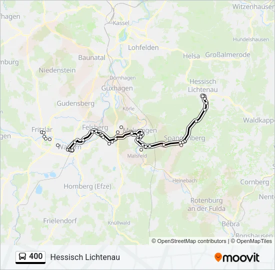 400 Bus Line Map