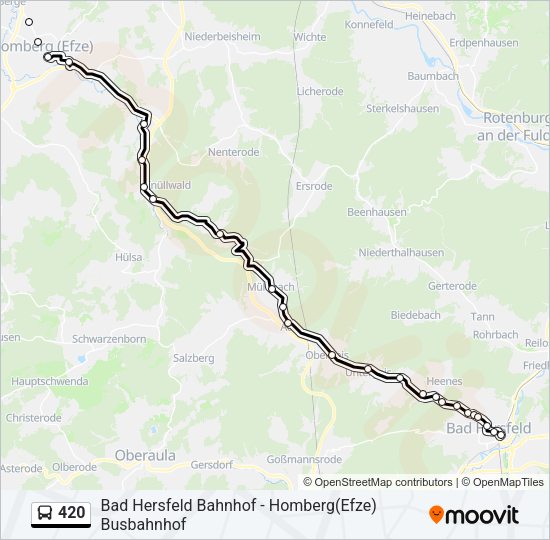 Buslinie 420 Karte