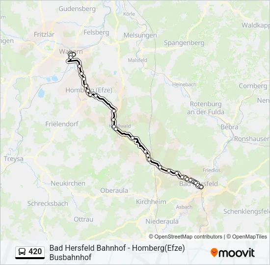 420 Bus Line Map