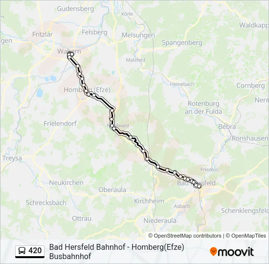 420 Bus Line Map