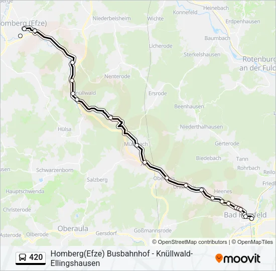 Buslinie 420 Karte