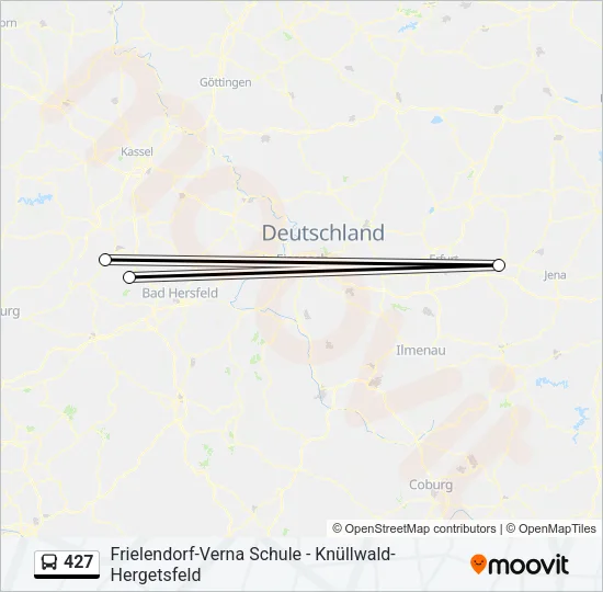 427 Bus Line Map