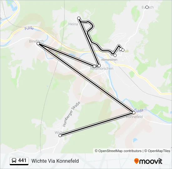 441 Bus Line Map