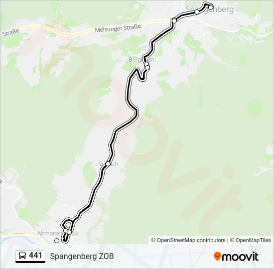 441 Bus Line Map